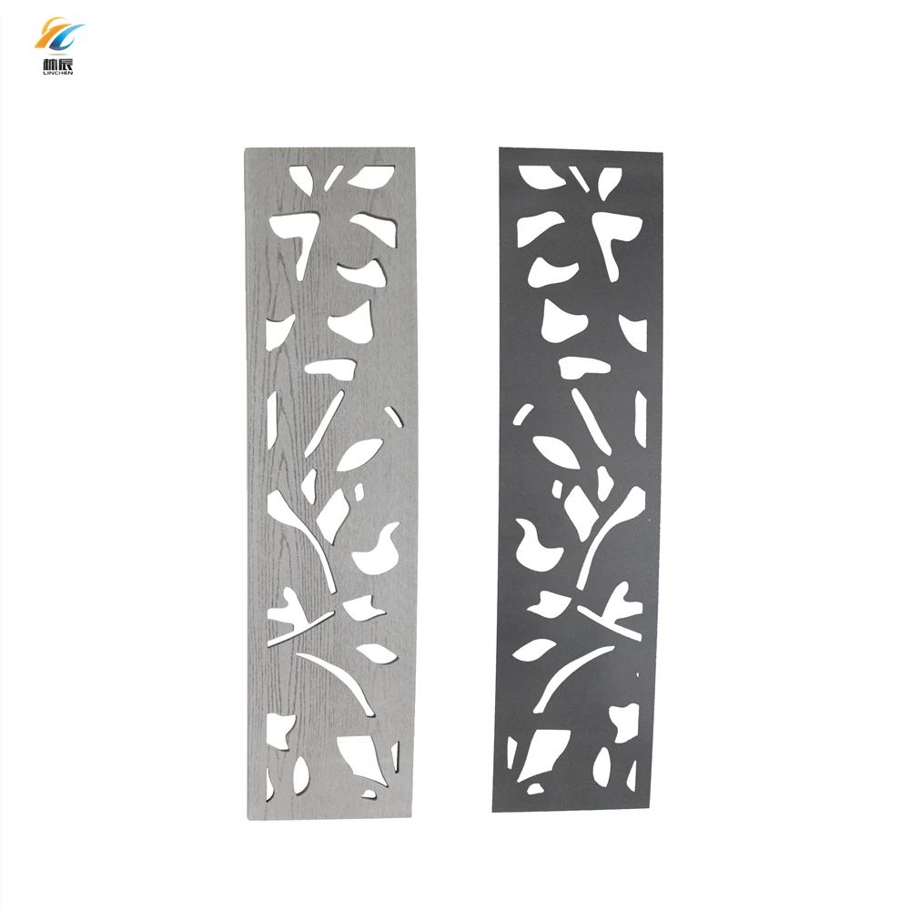 Room partition wall screen wpc pvc decorative grille panel for interior