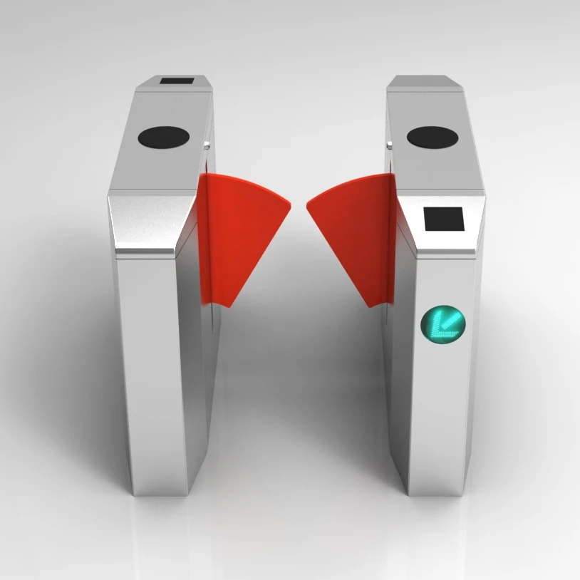 Automatic Retractable Flap Barrier Turnstile Gate RFID Card Access Control Swing Type Drop Arm Barrier for Entrance & Exit