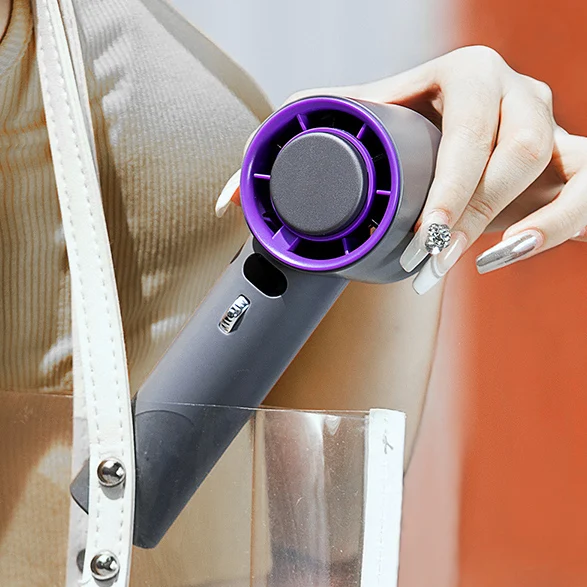 Portable Handheld Hight Speed Turbo Fan 100 Speed Adjustable Rechargeable Personal Fan Digital Display Icing Refrigeration Fan