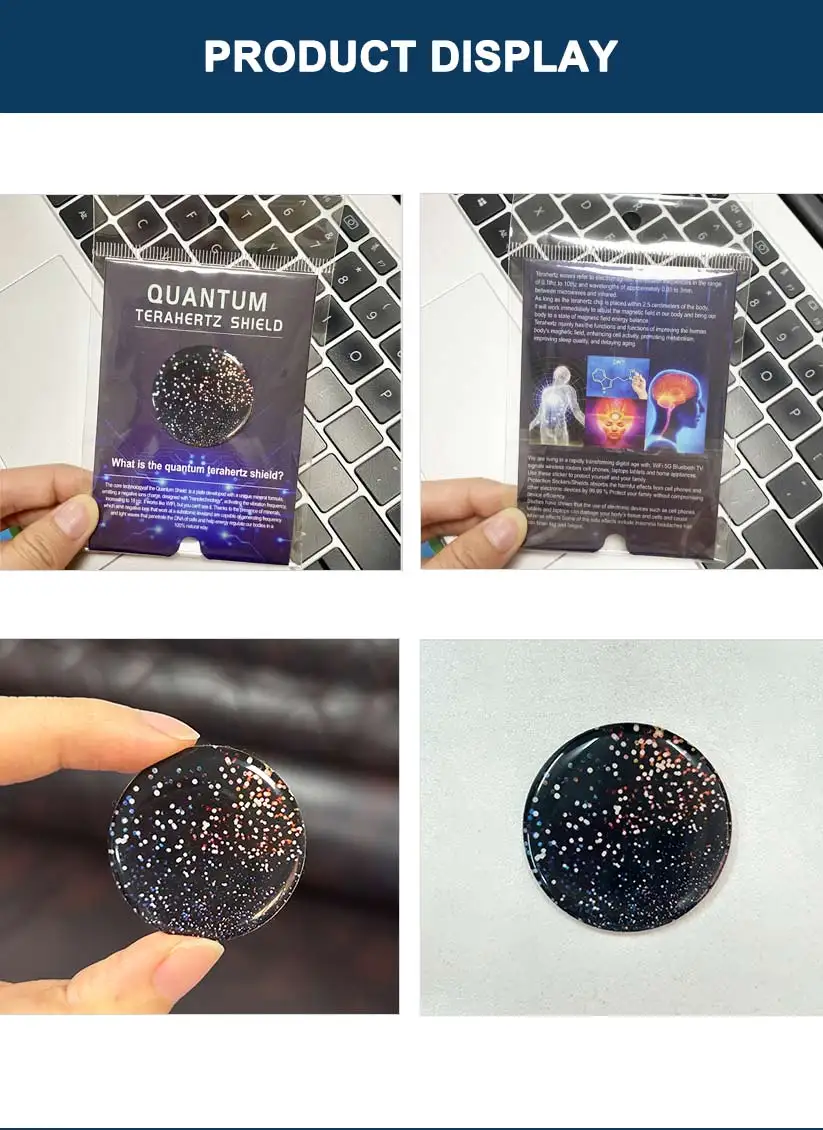 Version 10.0 Quantum Shield with Terahertz  Chip EMF Protection Anti Radiation Sticker for Mobile Phone New Me Now Sticker
