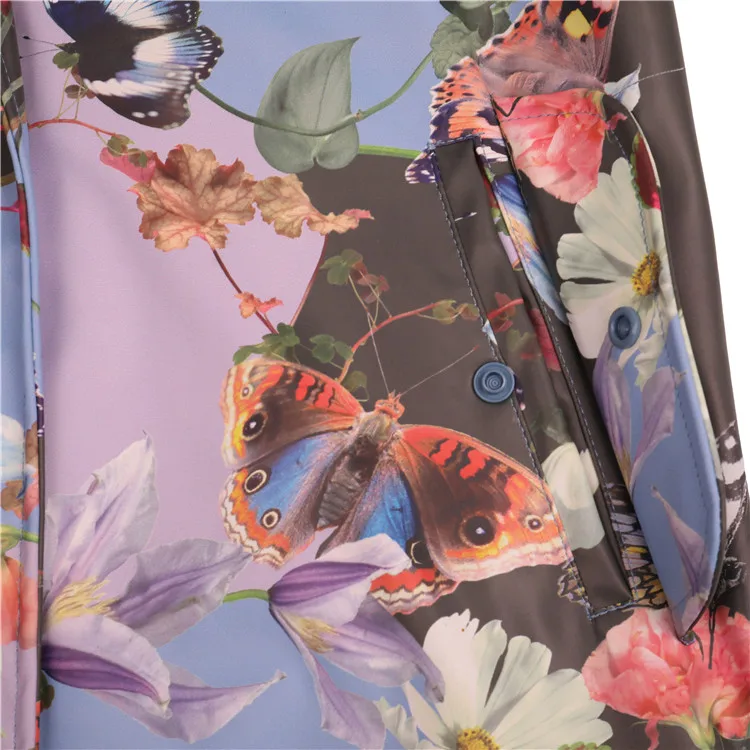 Fashion Polyurethane Raincoat Waterproof Rain Jacket PU Rain Wear Rainy Clothes Children Rain Coat Windproof Rainwear for Kids