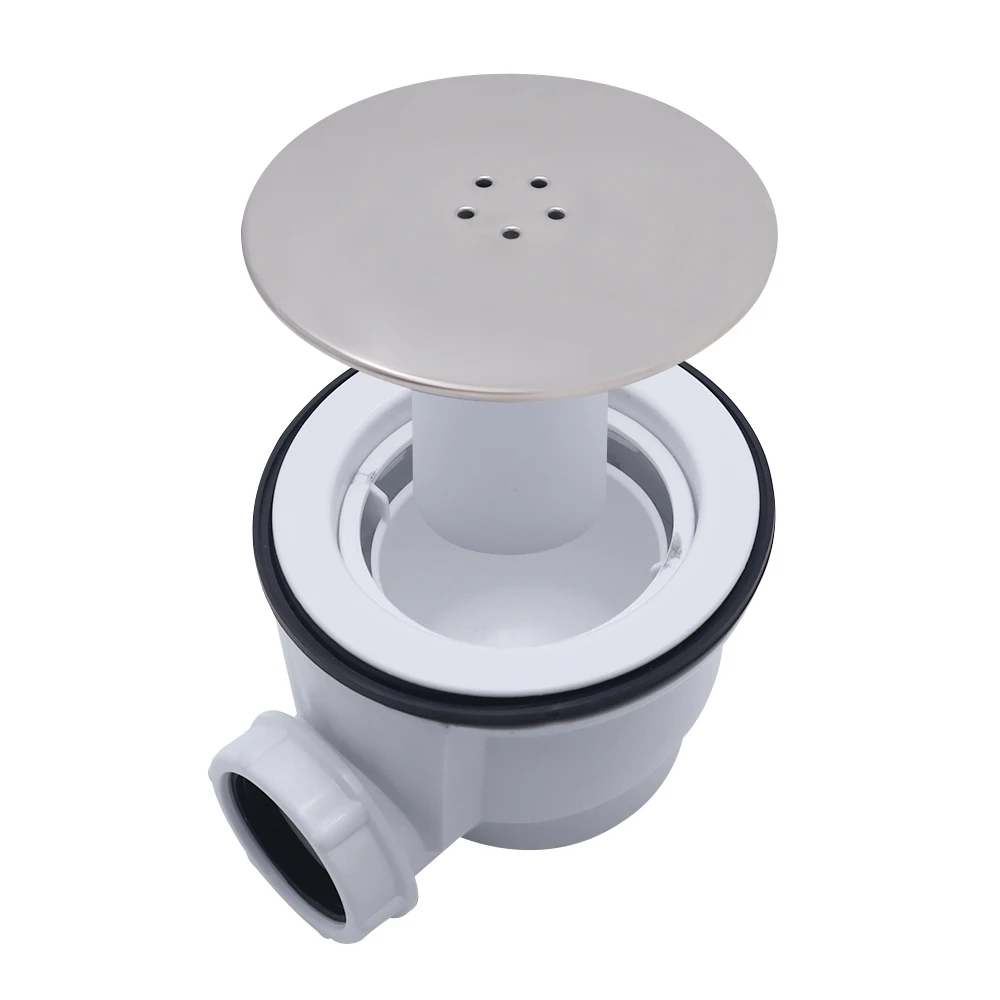 GUIDA 718038 High Quality Factory Supply PP Main Body 90mm Hole Size Fast Flow Shower Waste Drain with SS304 Coated ABS Cover