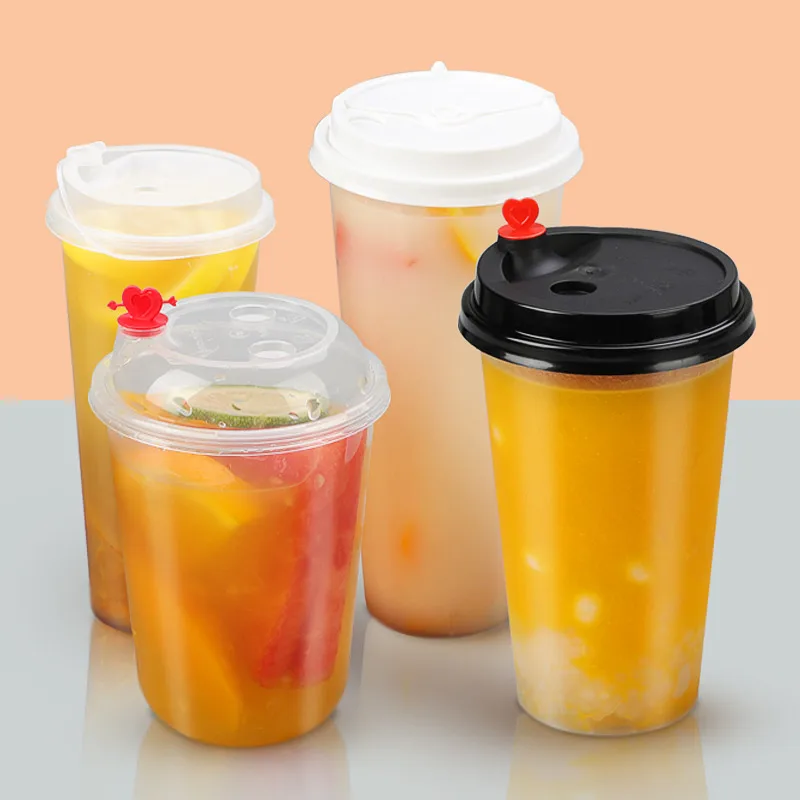 Disposable boba bubble tea cup activia yogurt injection molding plastic coffee pp cup clear plastic cups