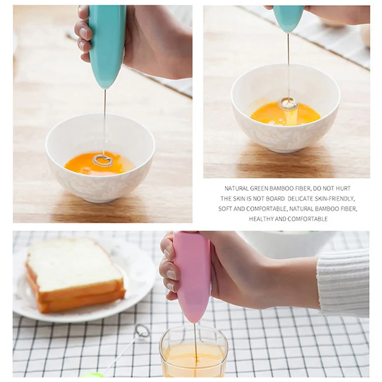 Fashion Hot Drinks Milk Foam Frother Colorful Stainless Steel Electrical Egg Beater