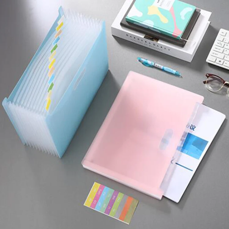 High-capacity Organ Office Bag Style Plastic A4 Standing Classification Paper Document File Box Organizer