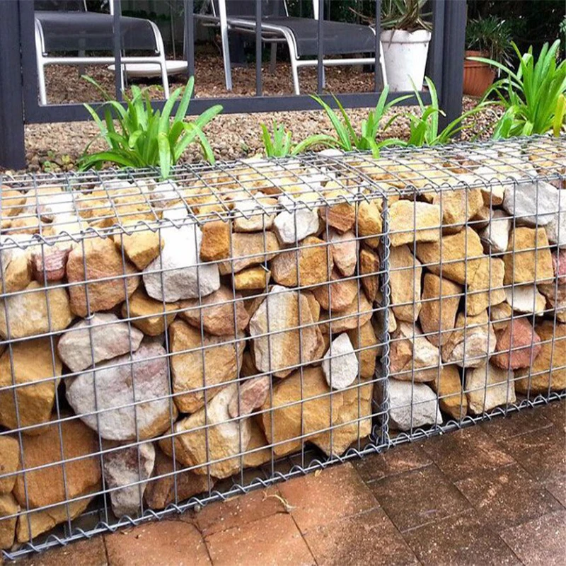 Easy installation welded gabion box retaining wall metal gabions prices