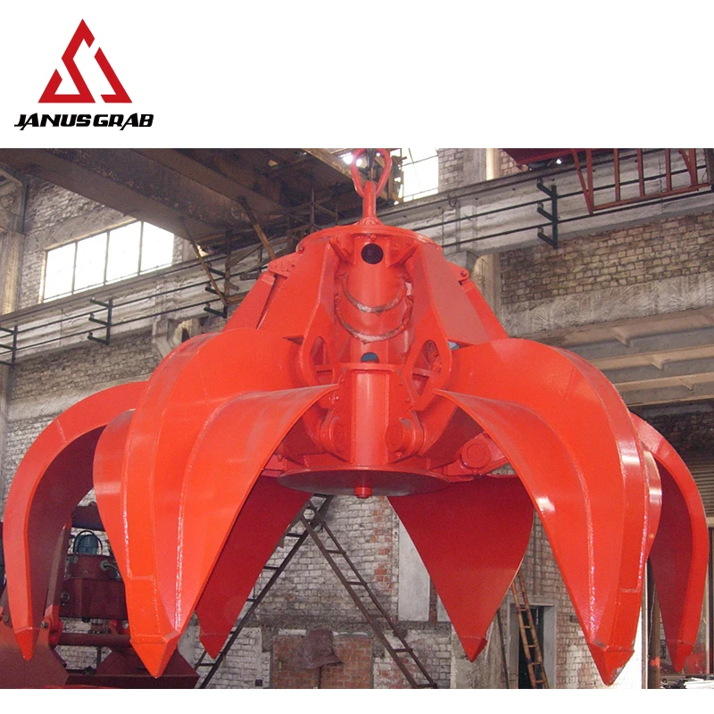 
Top factory different tons orange peel motor-hydraulic steel scrap grab bucket for crane 