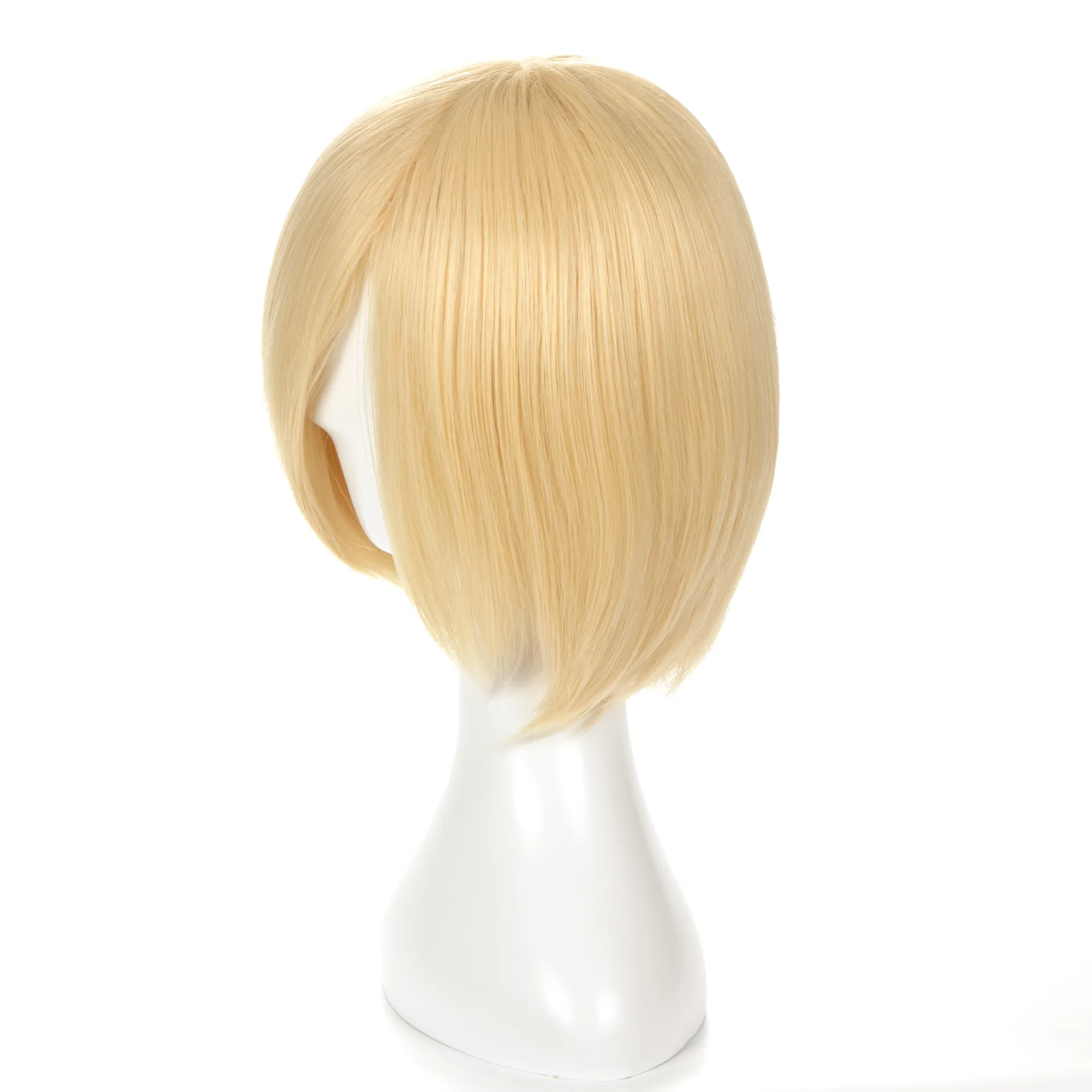 Wholesale Short Straight Black Butler Wig Cosplay Blonde Hair Peluca Synthetic Anime Heat Resistant Bob Wig