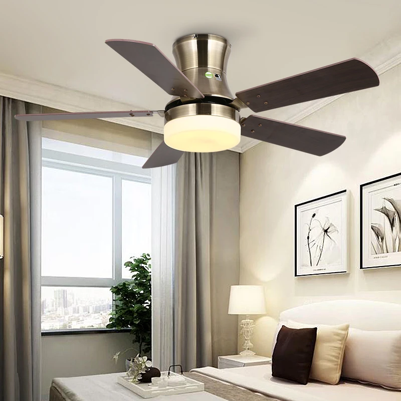 AC motor bronze indoor ceiling fans winding machine zhongshan light decor ceiling fan for low floor