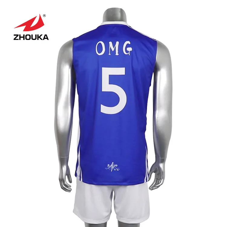 ZHOUKA Support Buy 1 Set Profession Wholesale Men Sports Team Wear Volleyball Jersey Colors