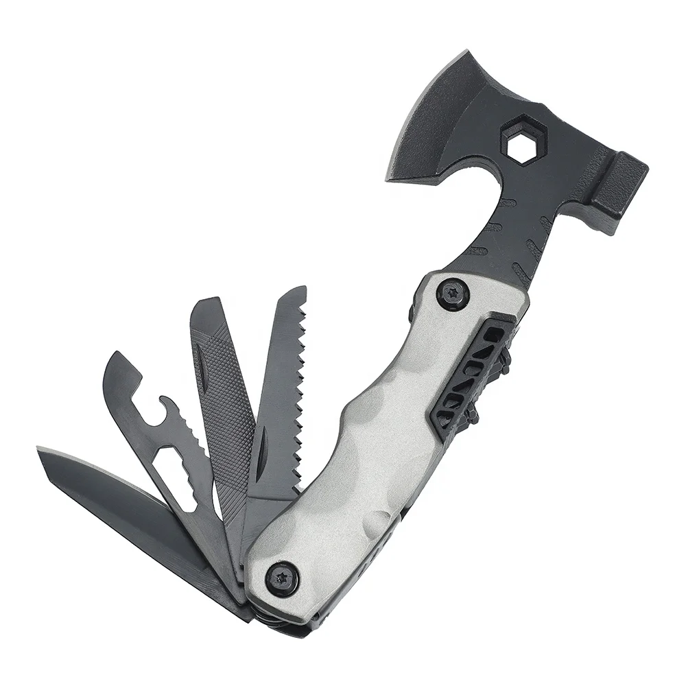 11-in-1 Aluminium Handle EDC Multifunction Axe Hatchet Hammer for Outdoor Camping Survival