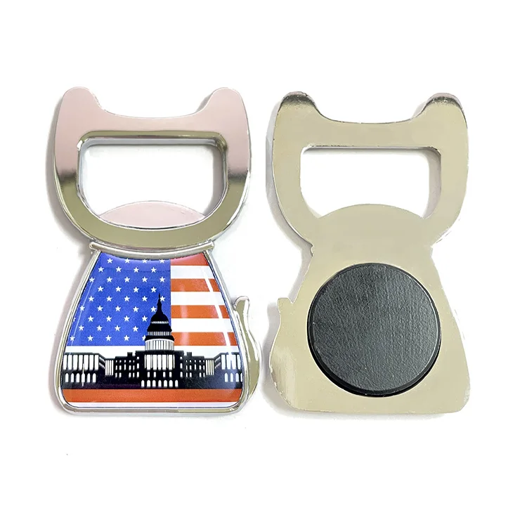 Factory Custom Keychain Keyring Bottle opener Custom enamel 3D logo metal sublimation bottle opener