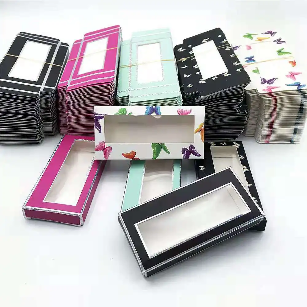 box False Eyelash Distributors Packaging Box Wholesale Handmade 3D Natural Soft silk Lashes With Case Vendor