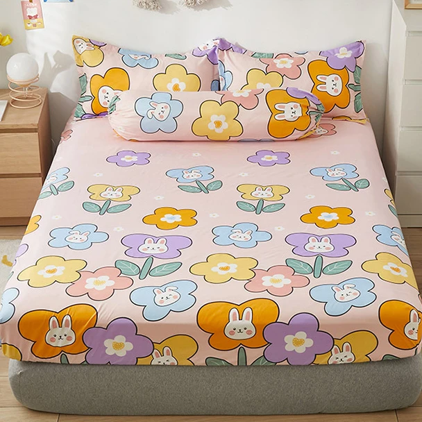 Modern Home Cheap Price 3d Printing Marble Bedspread Fitted Bed Sheet Pillowcases Bedding Sets