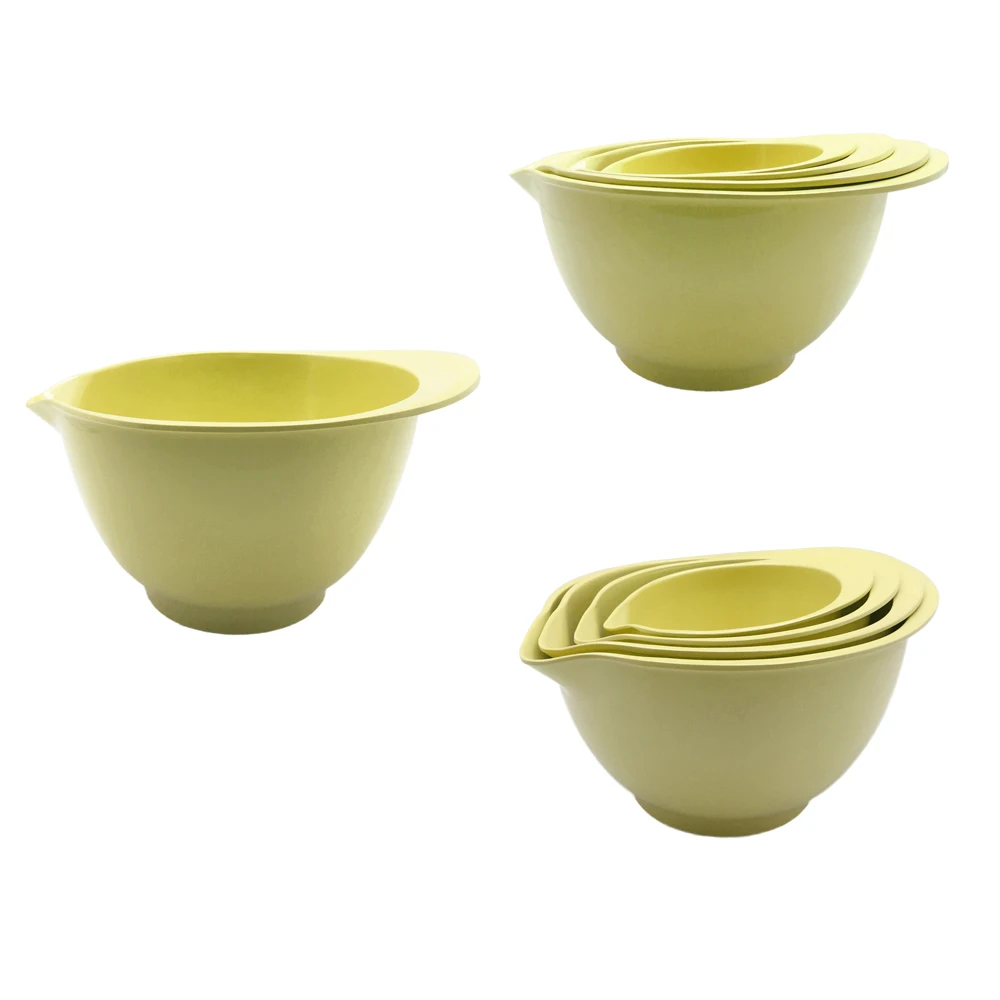 
eco friendly Different sizes Melamine Mixing Bowl of 4 pieces multi color nested melamine mixing bowl set salad bowls 