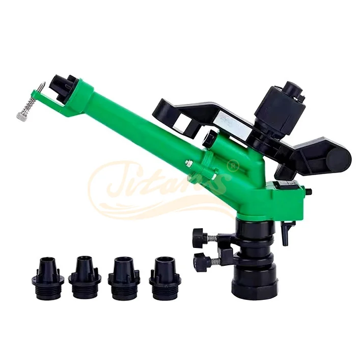factory wholesale 1.5' Rain Gun Sprinkler 360 Gear Drive Impulse Impact Big Gun for Agricultural Irrigation Watering Function
