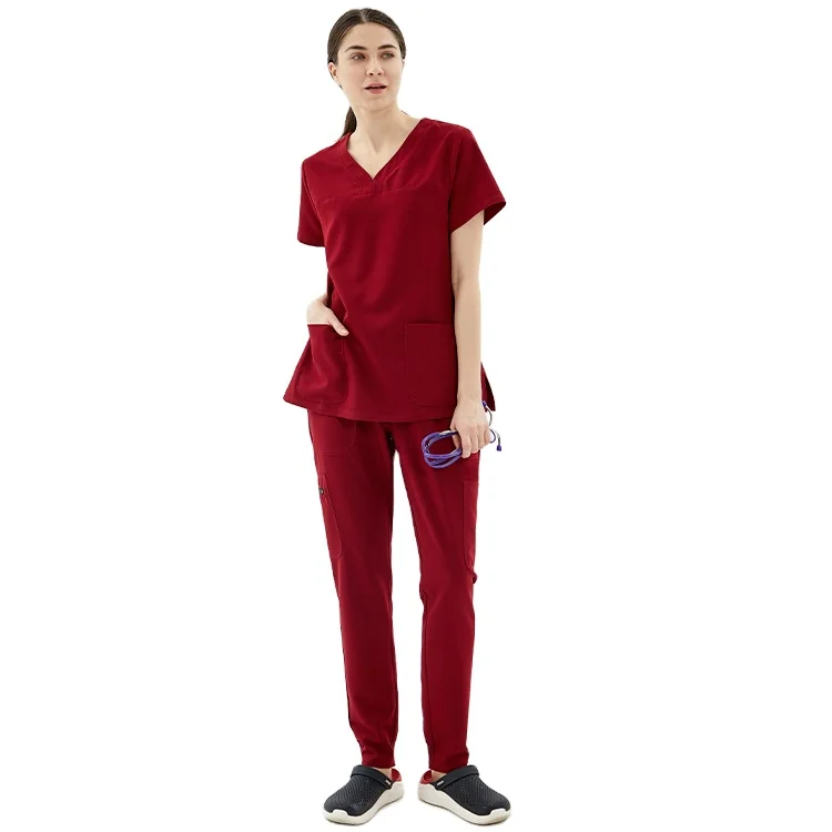 FUYI group best selling customized fashionable surgical suit scrubs nursing uniforms sets nurse uniform
