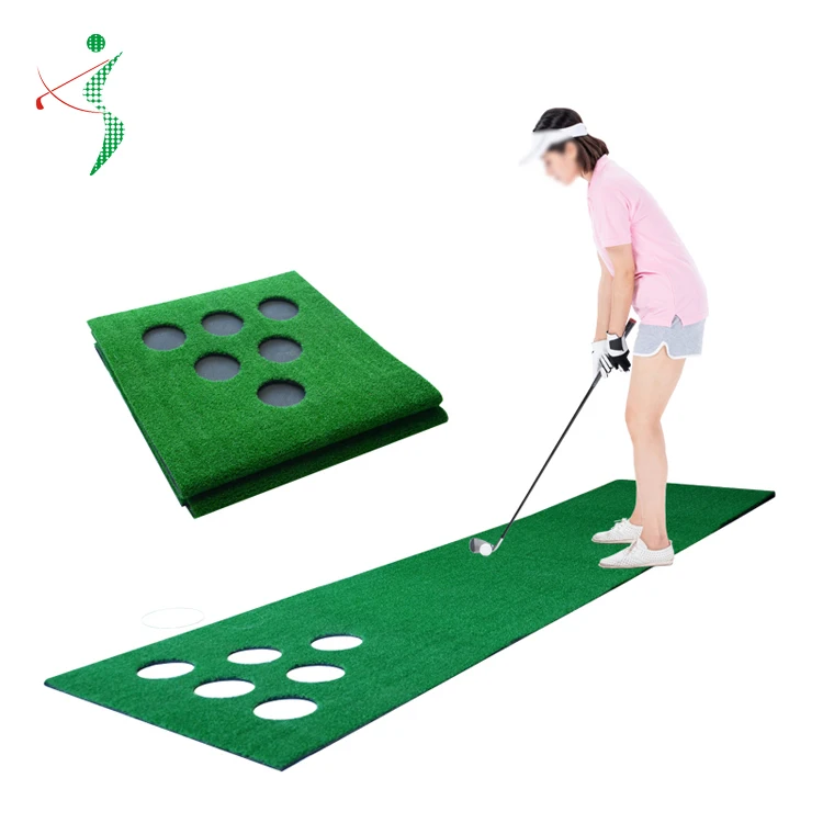 SXL Customized Portable Game Putting Mat 6 holes Golf Carpet Mat for  Golf Practice