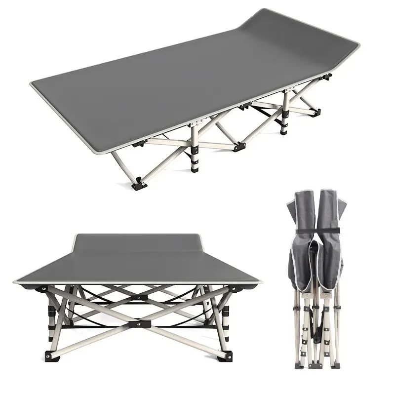 Portable Folding Aluminum Steel Bed Hiking Sleep Comfortably Any Outdoor Setting Easy Bedroom Hospital Living Room