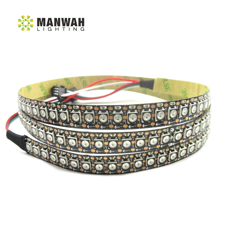 DC 12 В Адресуемая Светодиодная лента RGB 2812B 5050 WS2812B интеллектуальная 144 светодиодов/м с адресуемой функцией