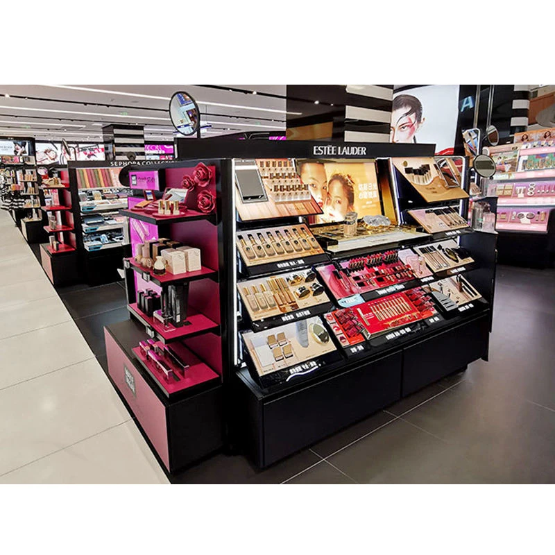 store storage makeup shelf metal beauty products display shelves cabinet retail showcase shelf cosmetics display stand rack