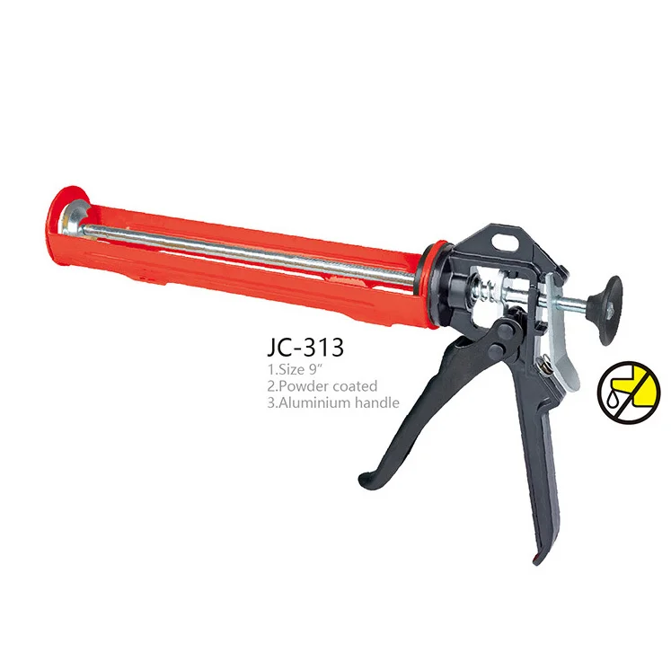 JC-206 Silicone Sealant Cylinder PNEU Gun Aluminum Handle Caulking Gun Filling Polyurethane Silicone Sealant Caulking Gun