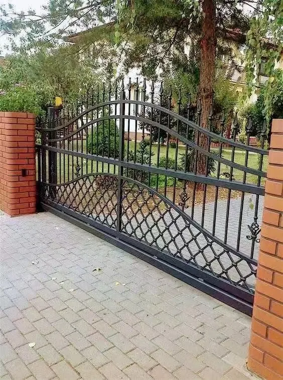 Durable best sell design of main gate wrought iron gate