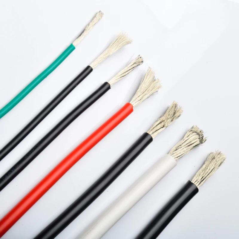 silicone rubber plated tin copper 0.08mm conductor super flexible electrical wire  2# 4# 6# 8# 12# 14# 16# 18#  20#