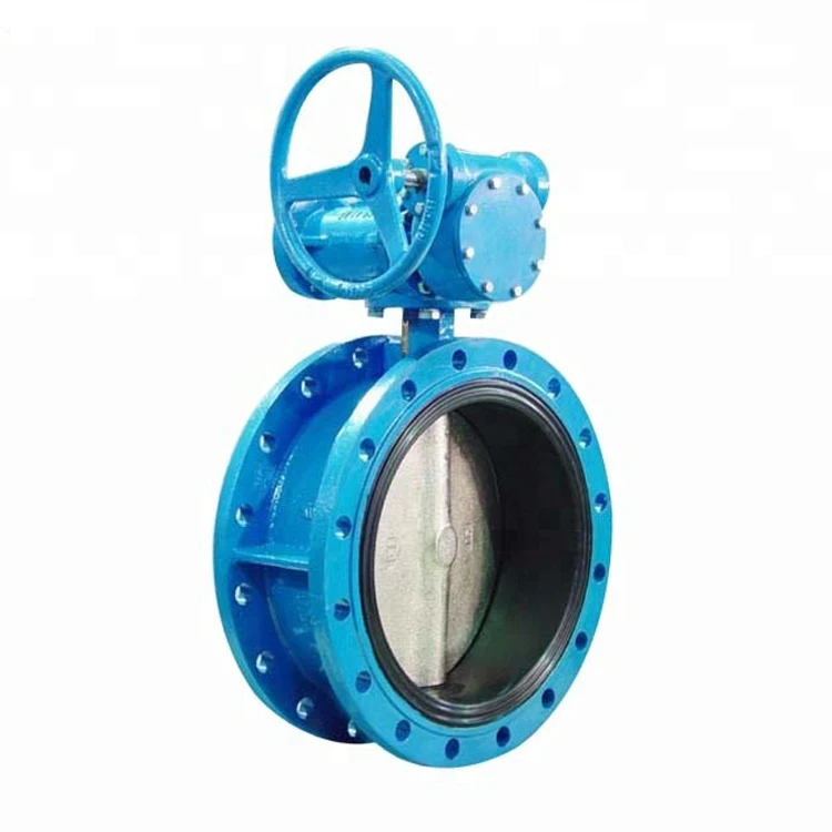 DIN PN16 Ductile Cast Iron 18 Inch Butterfly Valve with Water Oil Gas Flange Ends Manual EPDM NBR VITON PTFE NR