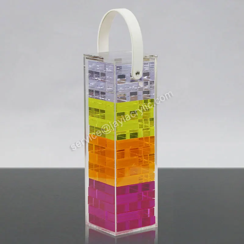 JAYI Acrylic Factory Custom Classic Tumbling Tower Building Block Board Game Set