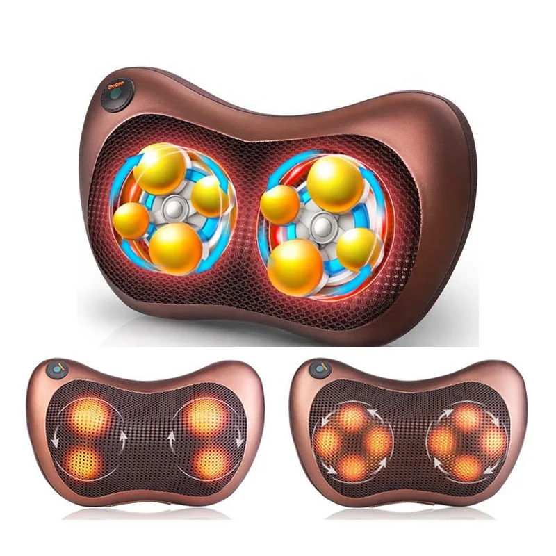 2021 Hot selling Car and Home Electric Rolling Kneading Shiatsu Full Body Neck Massage Pillow with Heat car massage neck pillow