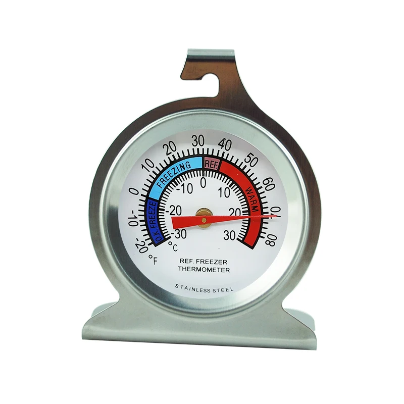 Stainless Steel Dial Thermometer Freezer Thermometer BBQ Refrigerator Thermometer