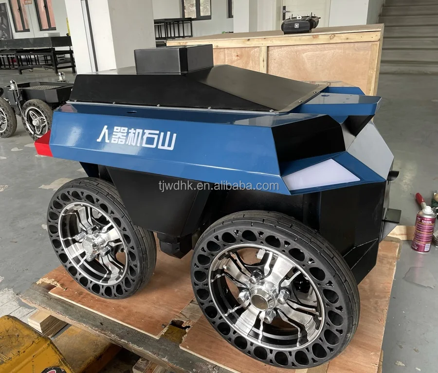 Большой полезной нагрузки мобильный робот UGV на колесах шасси с поддержкой дистанционного управления вождением