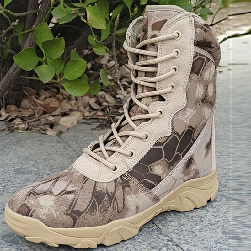 Outdoor Breathable Hiking Snow Tactical Shoes Camouflage Army Combat Boots