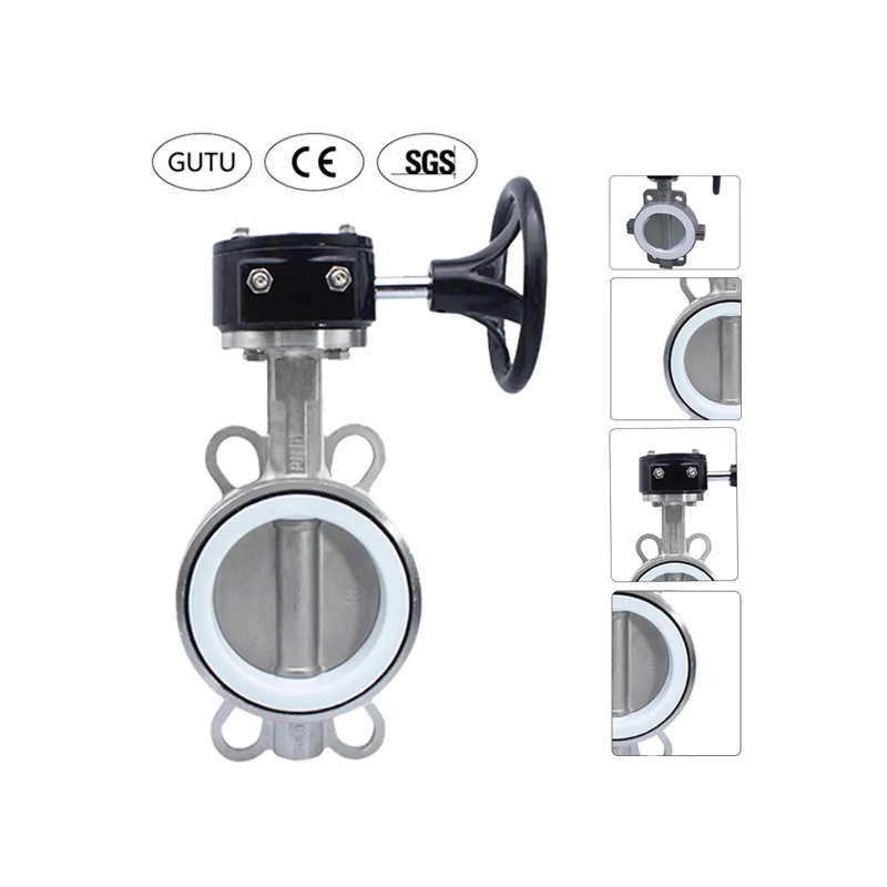 Valve body stainless steel wafer type din butterfly valve DIN 3352 F5 PN25 Soft seal flange ventilation butterfly valve