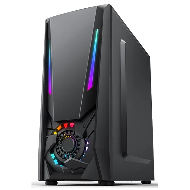 Hongyi Z4 diy desktop black towers matx gaming pc case micro atx computer pc case itx gamer rgb case cabinet with rgb fan