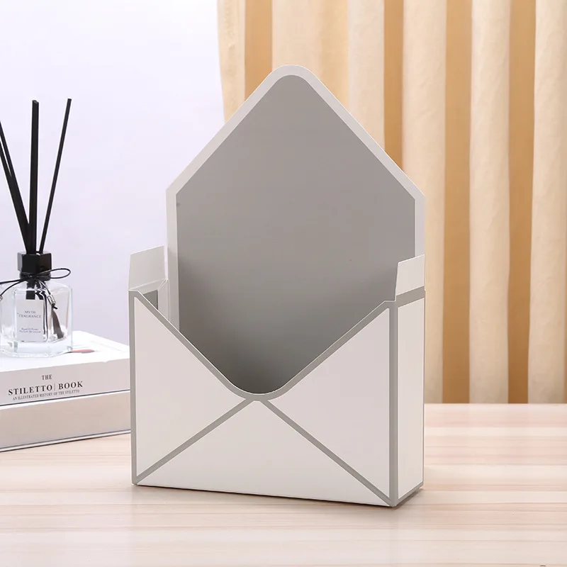 New Style Recyclable Decorative Empty Envelope Flower Package Paper Box Fresh Flower Gift Boxes Gold Foil Popular Bouquets Food