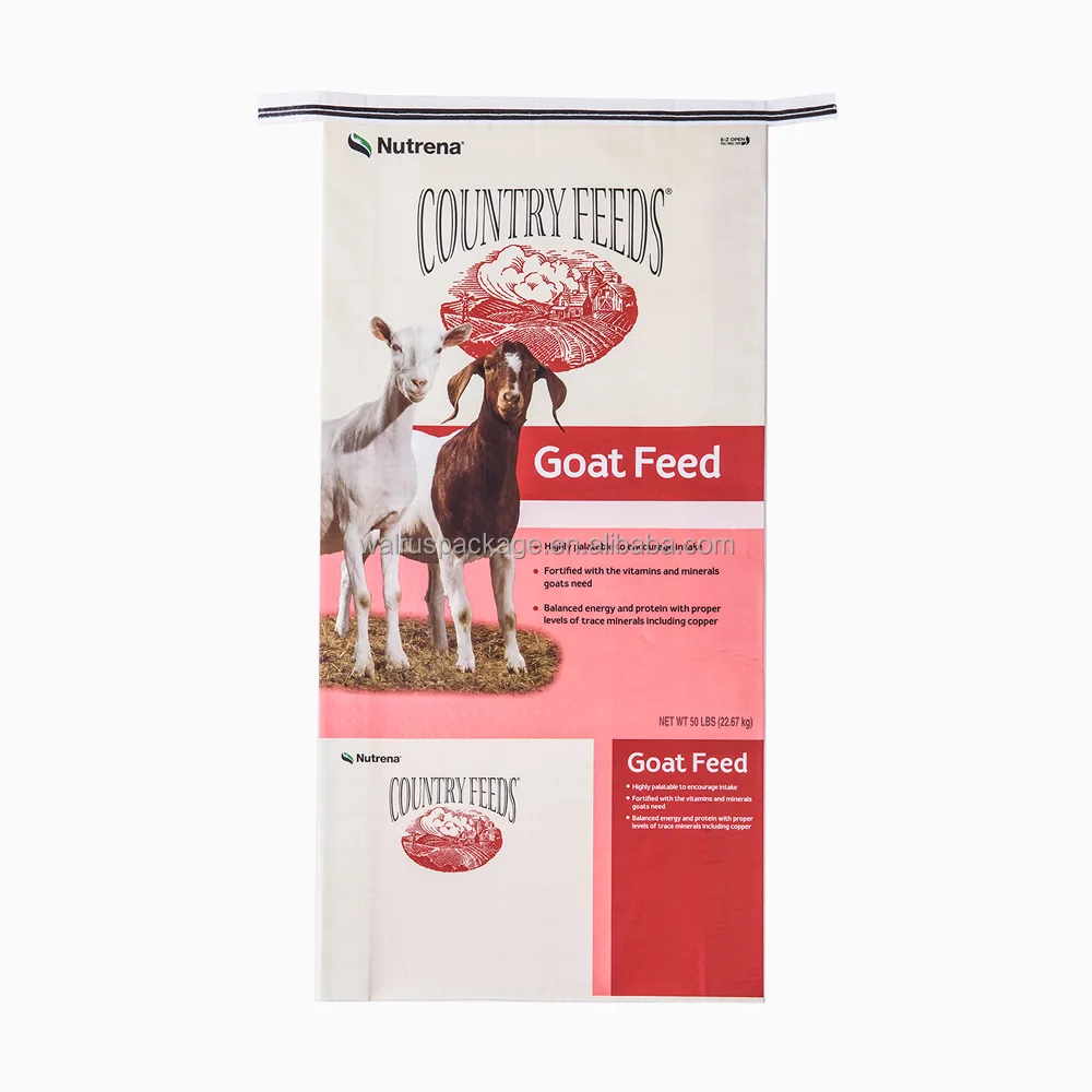 Custom printing bopp animal cattle feed calf food bags