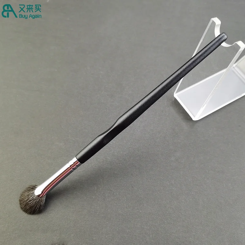 Buy Again wholesale fan highlighter brush makeup single small fan brushes natural goat hair real hair fan brush
