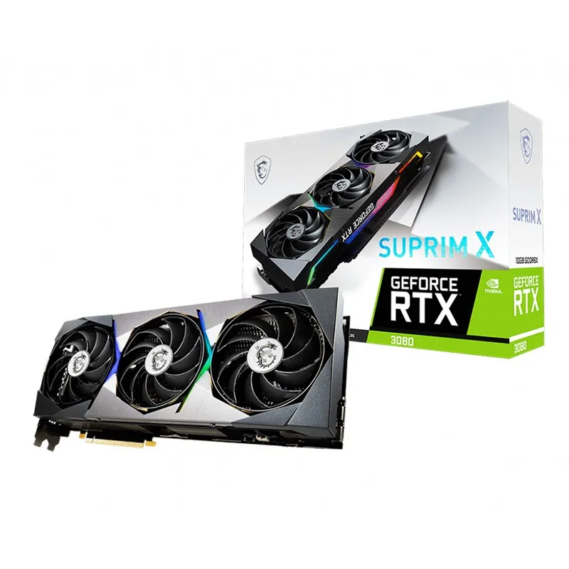 Быстрая доставка для MSI GeForce RTX 3080 SUPRIM X 10G LHR графическая карта GDDR6X игровые видеокарты Новая оптовая продажа
