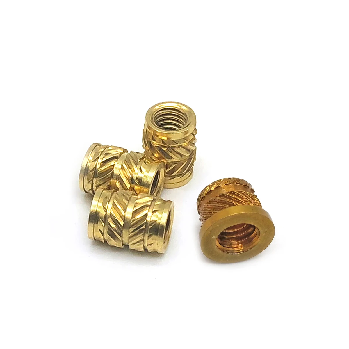 China wholesale Stainless Steel A2-70 brass Furniture Threaded Inserts DIN7965 Hex Drive Wood Insert Nut