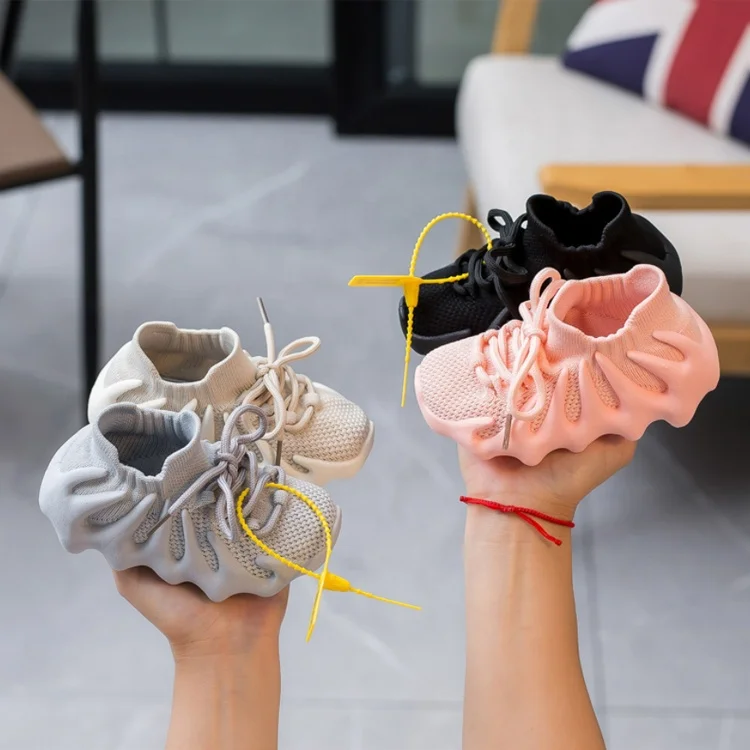 New Arrival Breathable Slip on Toddler Child Baby Kids Sneakers Socks Knitted Mesh Shoes For Boys and Girls