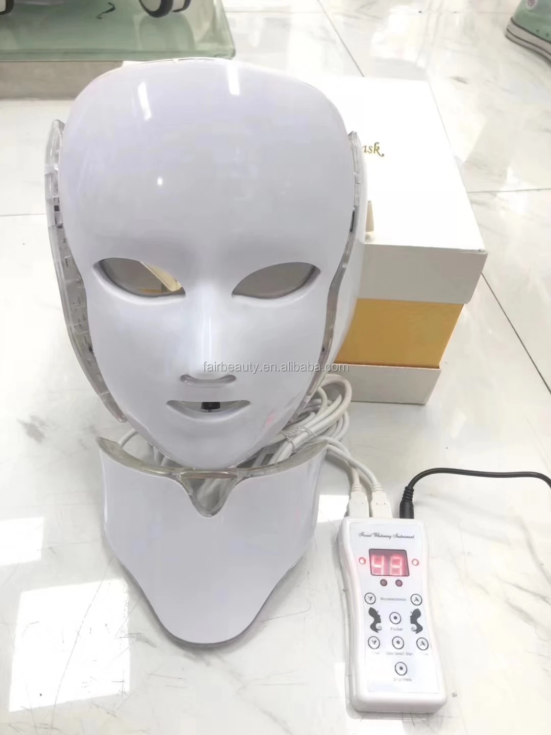  2020 FAIR Pro Korea 7 цветная светодиодная фотонная световая терапевтическая маска для лица и с устройством