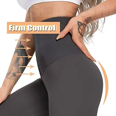 2021 Nylon Custom Fitness Slimming Plus Tummy High Yoga Pants Waist Trainer Leggings For Ladies