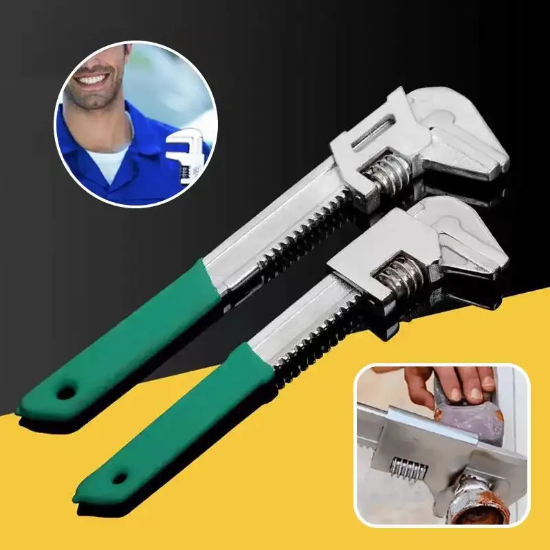 New Model Multi Size Pipe Wrench Dip Plastic Set Pipe Wrench F Type Spanner Pipe Wrench Set