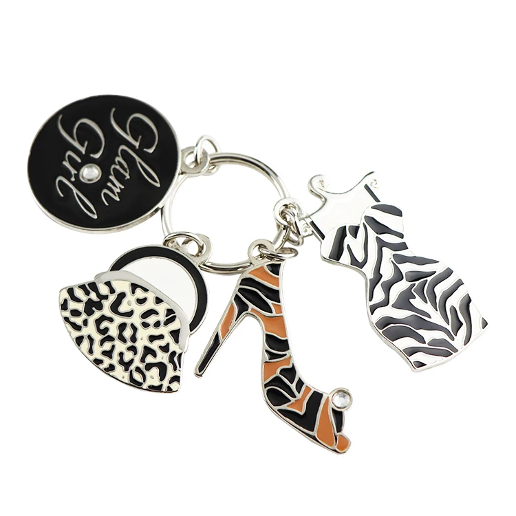 Металлические подвески, индивидуальный подарок, набор брелоков, Забавные милые железные брелоки, цветной брелок