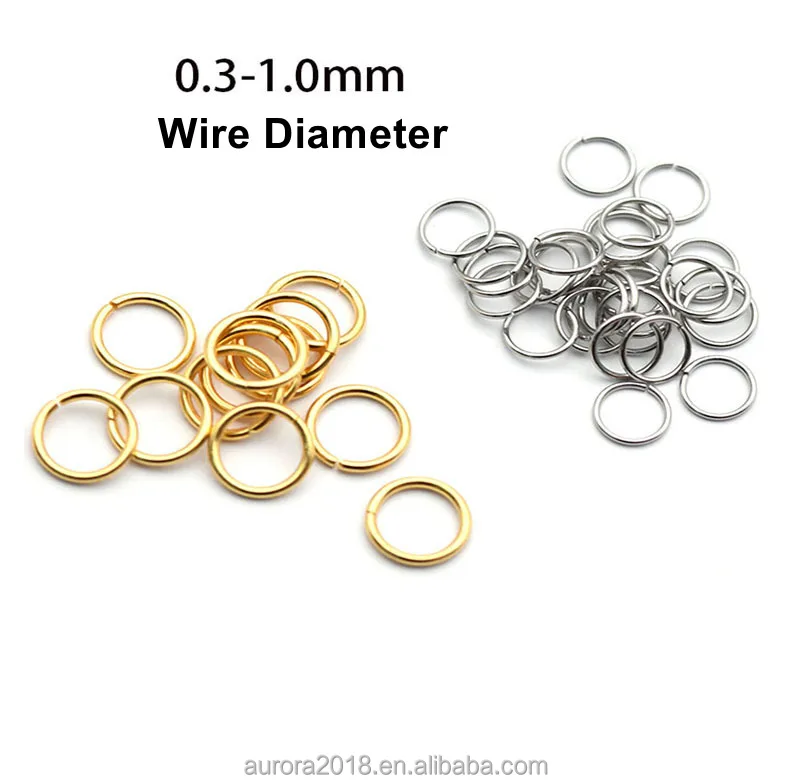 304 Stainless Steel Jump Ring 1000pcs Openable Close Jump Rings Diameter 2 to 30mm Jump Rings for Jewelry Making