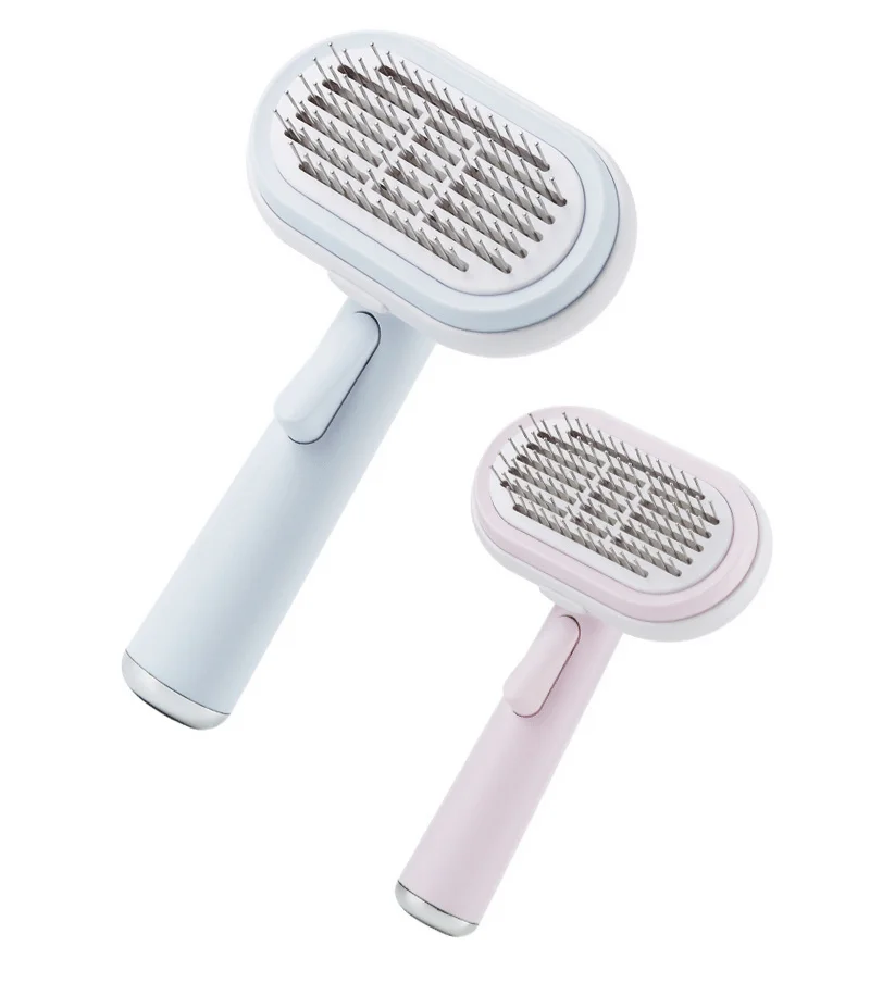 Wholesale Pet Hair Grooming Tool Self Cleaning Dog Cat Hair Eliminator Comb