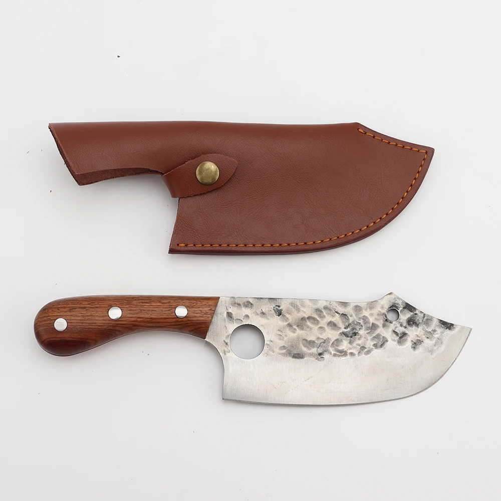 KITCHENCARE cleaver kitchen knife wood wholesale boning butcher knife with sheath