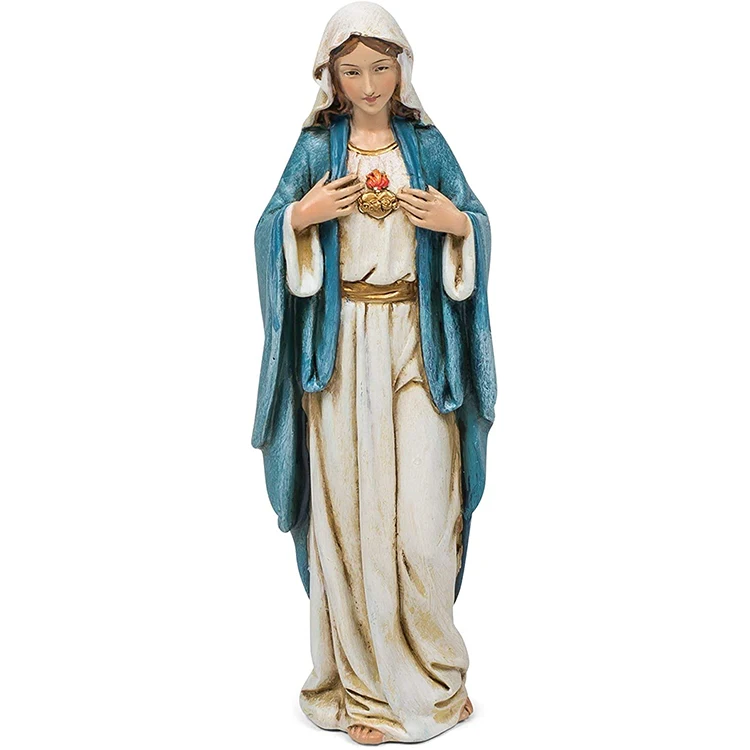 hot sale accept custom respectful polyresin Virgin Mary statue
